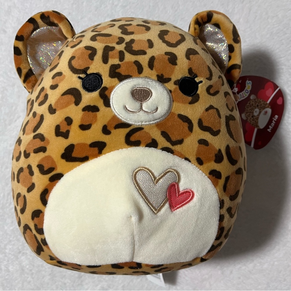 Squishmallow Maria the valentine cheetah 8”